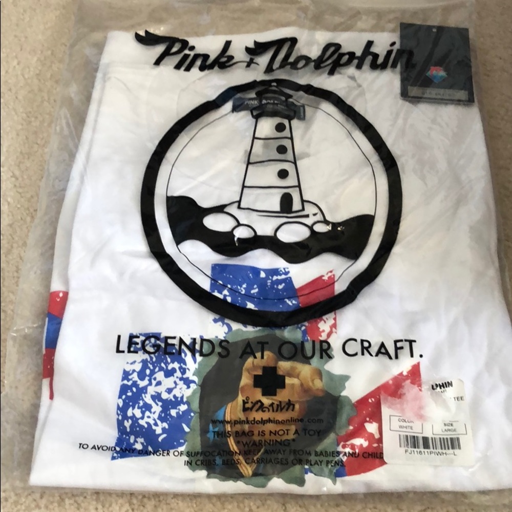 Nbw pink dolphin shirt large